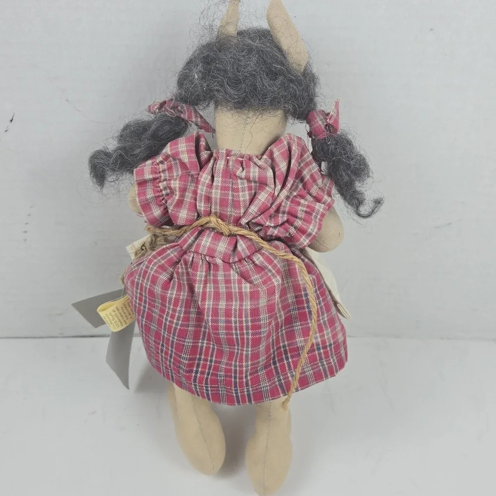 Plainfolk Kin Collection 1994 Handmade Wolf Young Un Doll Cottagecore Decor NOS